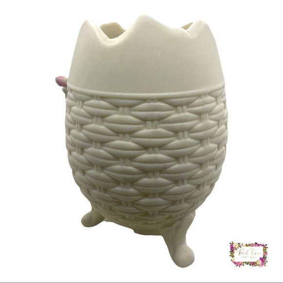 Vintage LEFTON China Floral Egg Vase Hand Painted Collectible - Picture 6 of 14